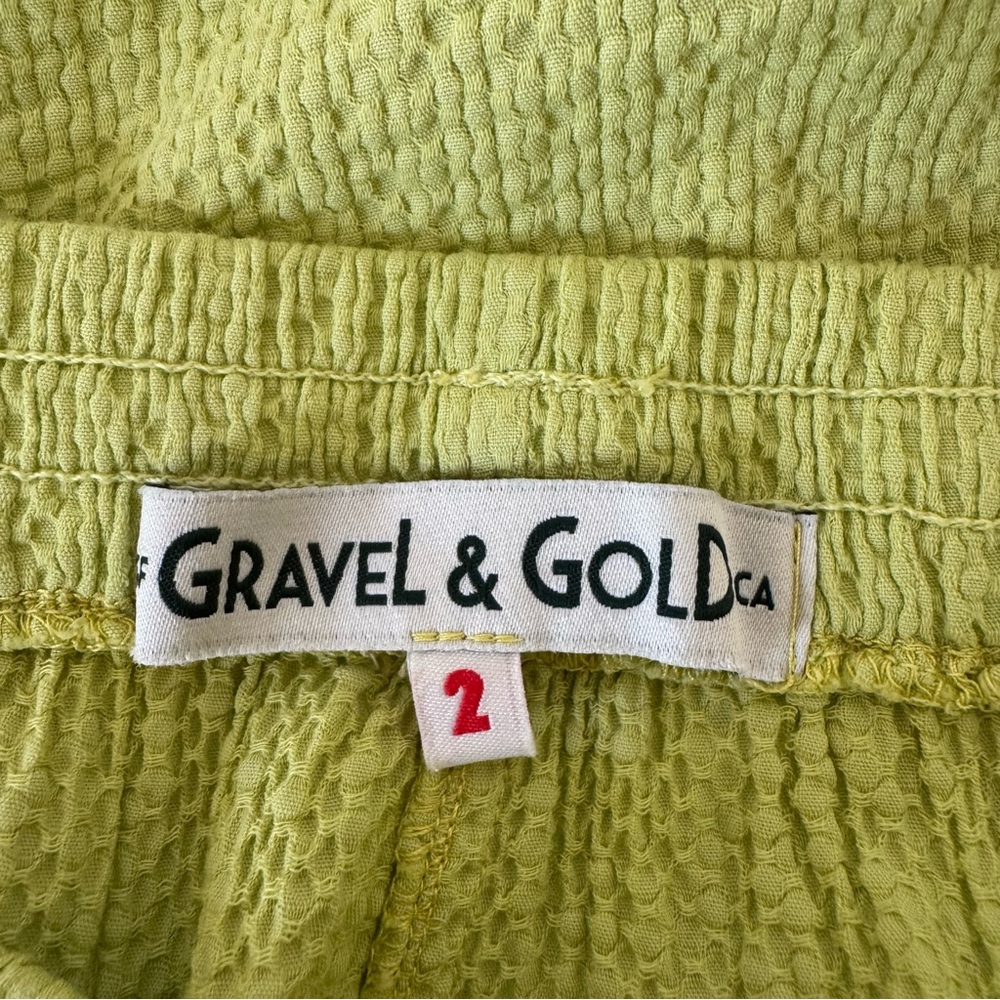 GRAVEL & GOLD Essi Drawstring Short in “Endive” Lime Green Colorway, Size M (2) - Picture 14 of 16